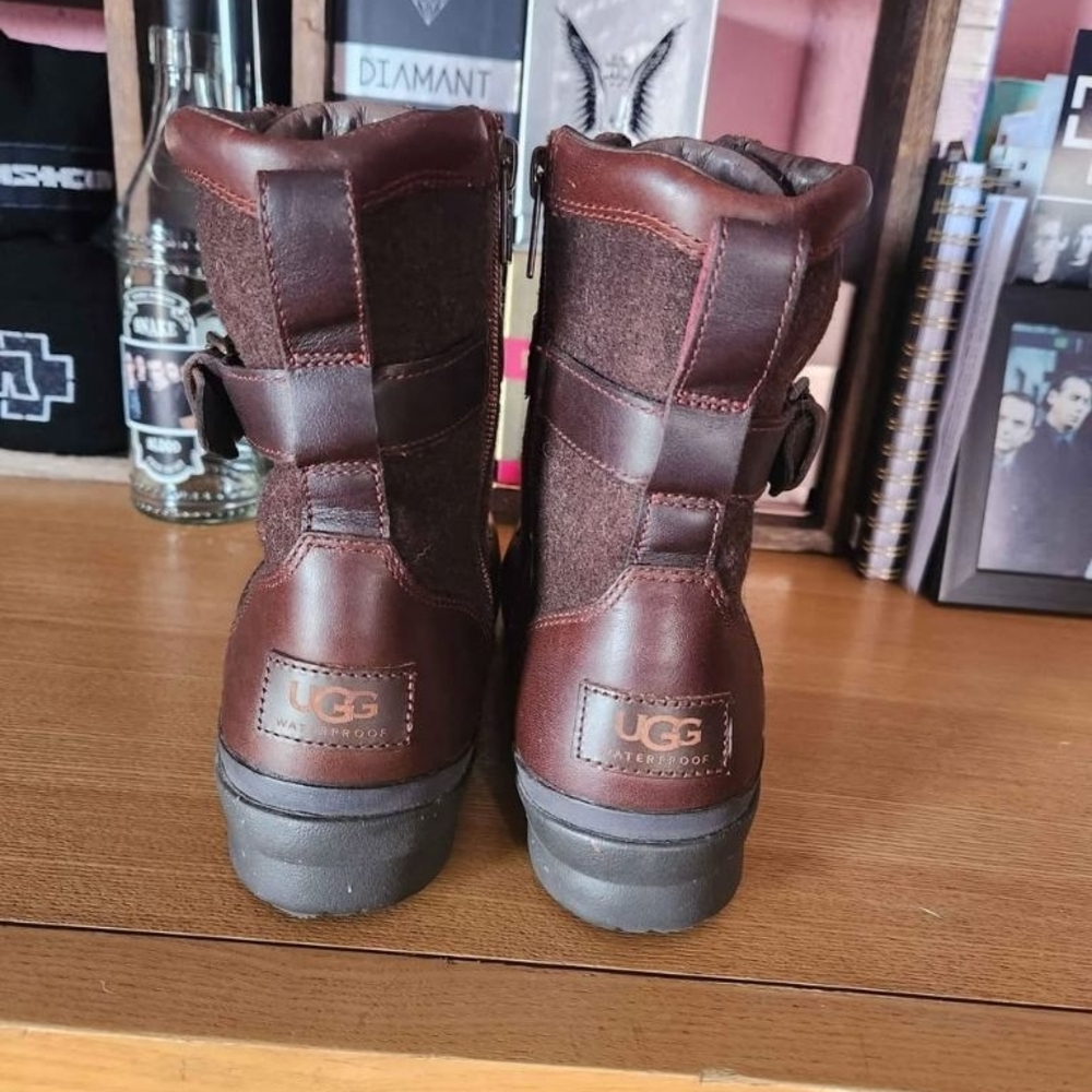UGG Dark Brown Combat Boots - Picture 3 of 5